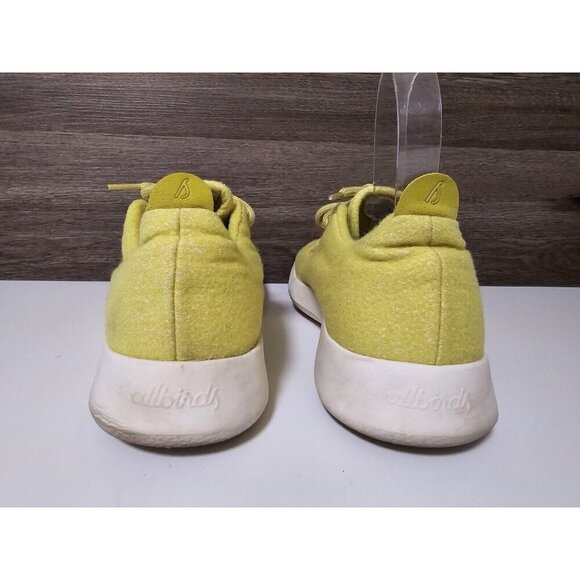 Allbirds Mens Yellow Wool Lace Up Low Top Running Sneakers Shoes Size 8 - Picture 4 of 6